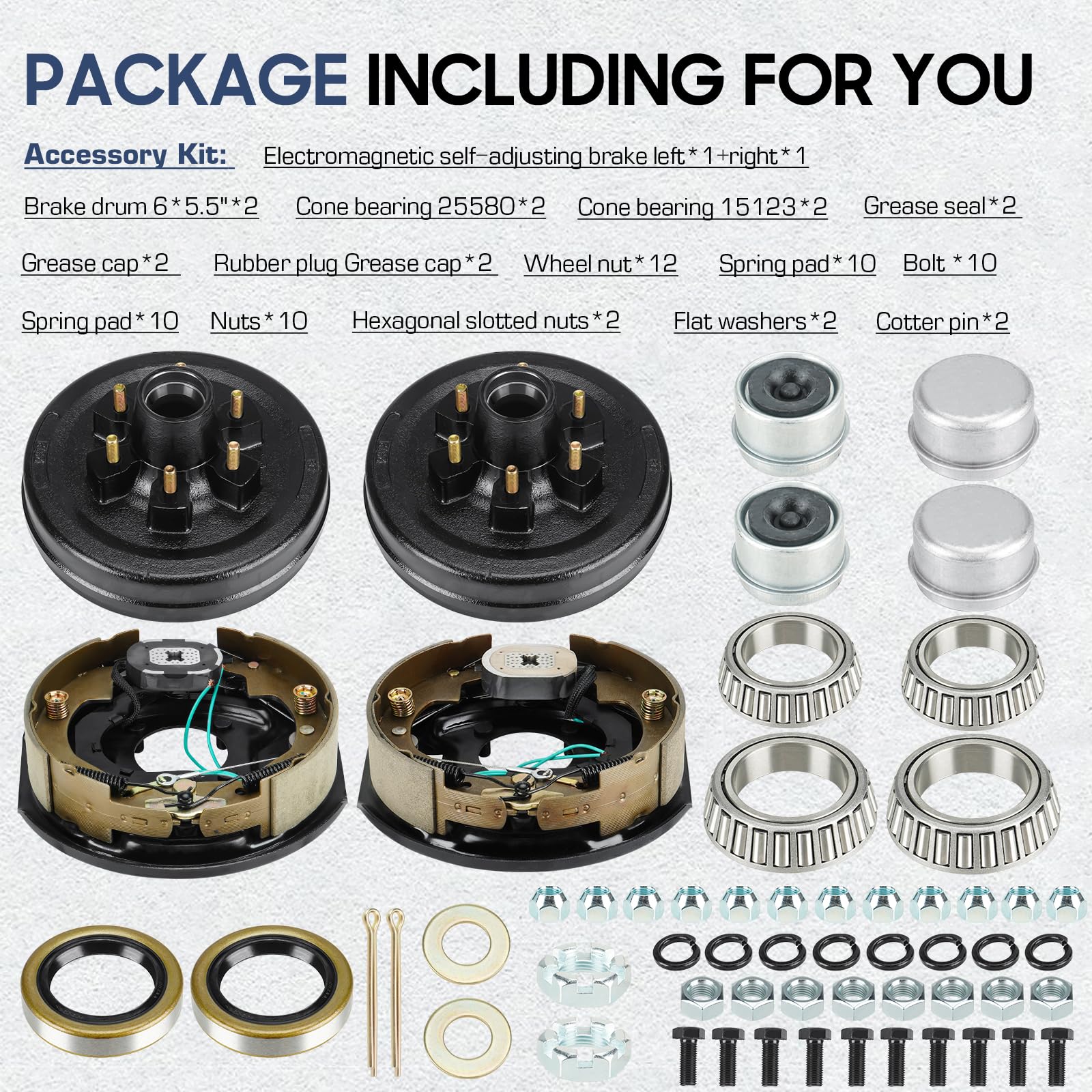 SEHNSUCHT right electric brake unit compatible with 5200 lb axles.