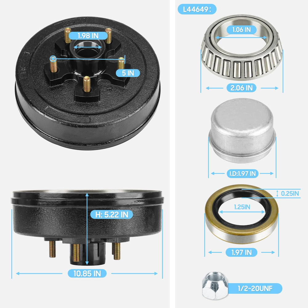 SEHNSUCHT right electric brake for trailer axle ensures even braking
