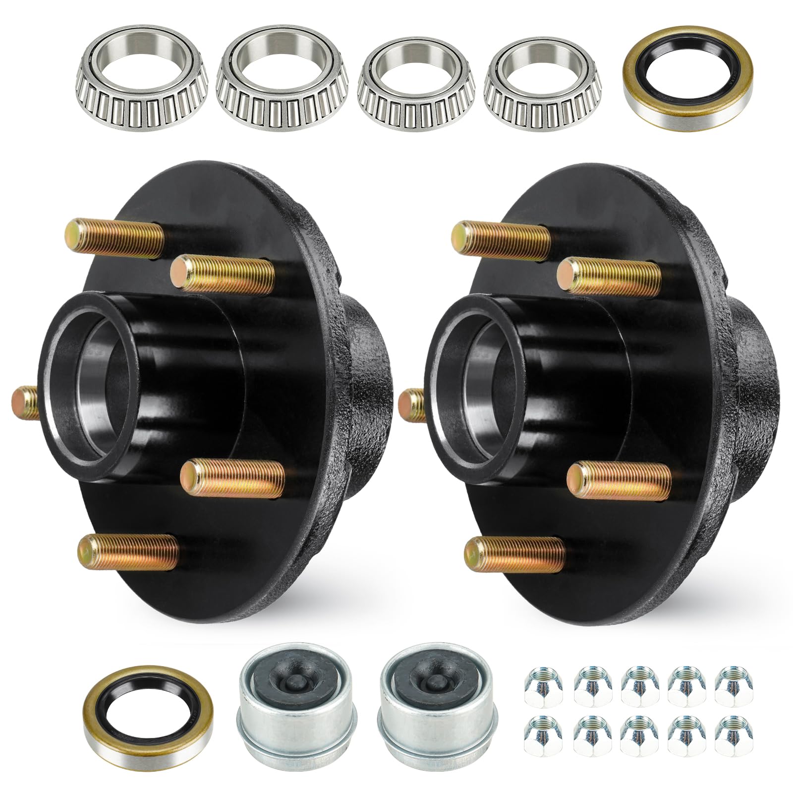 SEHNSUCHT trailer idler hub kit for 5 lug wheels with 4.5 inch bolts, durable.
