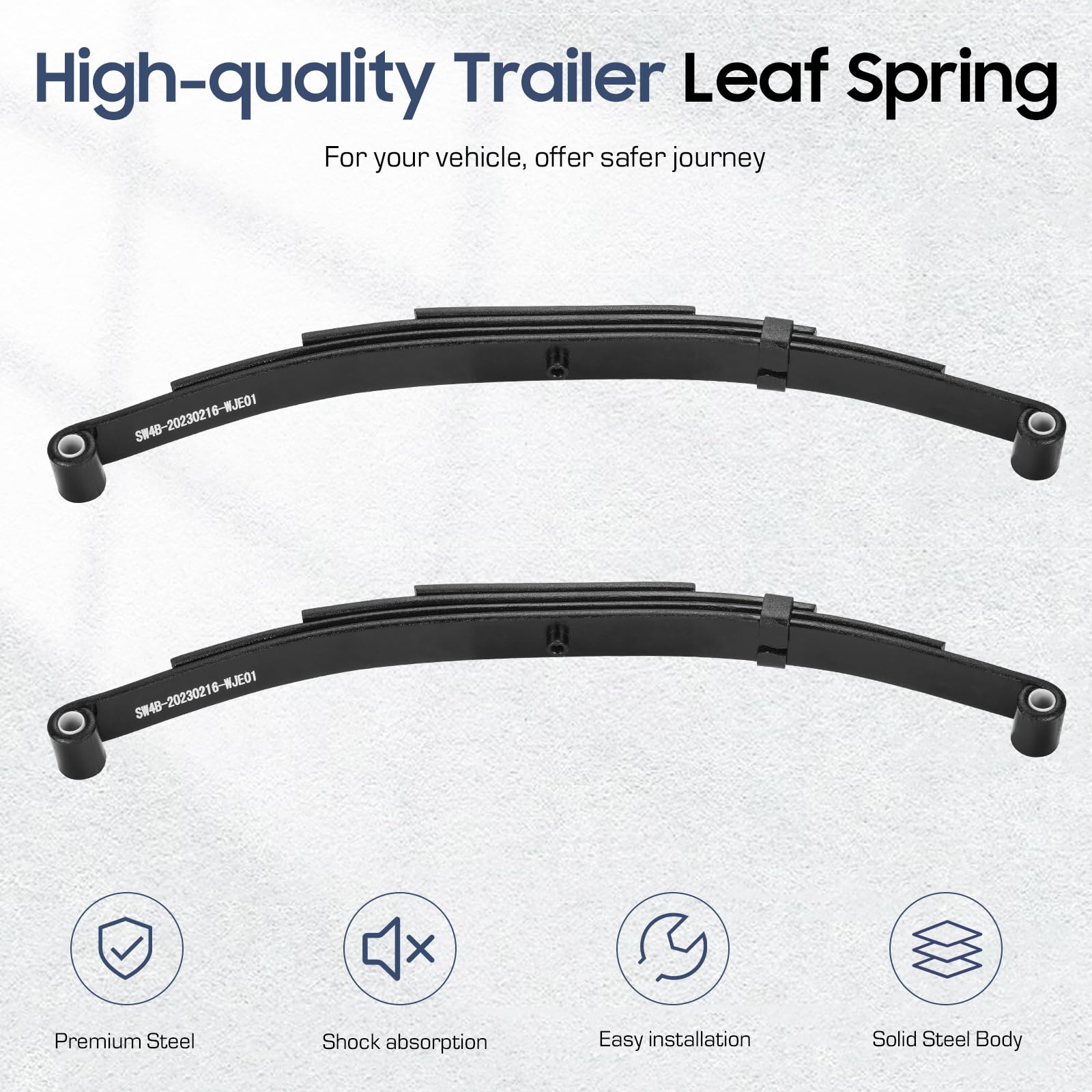 SEHNSUCHT leaf spring eye-to-eye 25-1/4 inches fits standard trailer setups