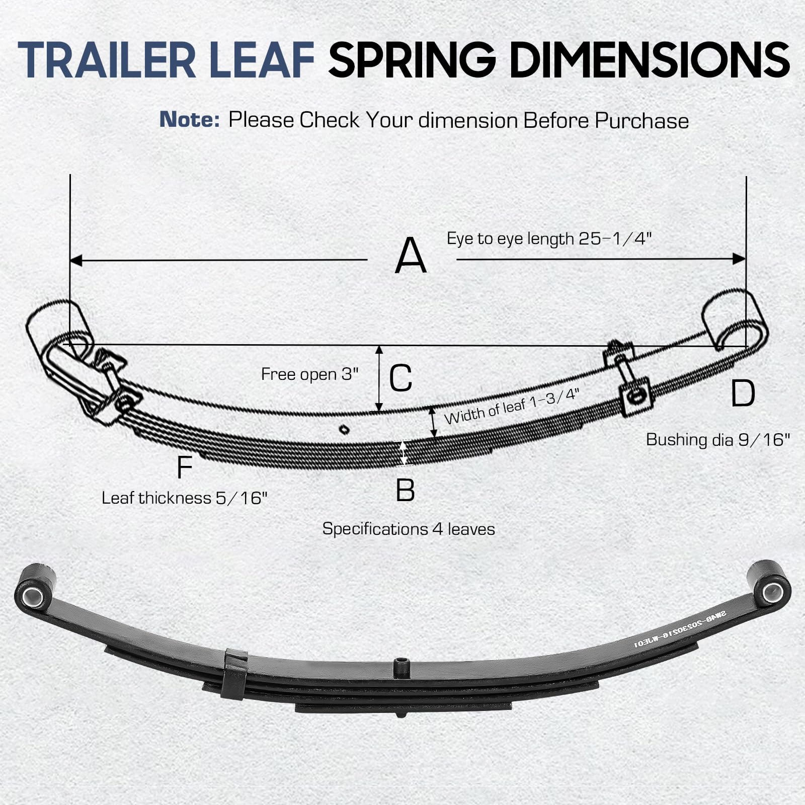 SEHNSUCHT SW4B replacement leaf spring supports trailer handling and reliability