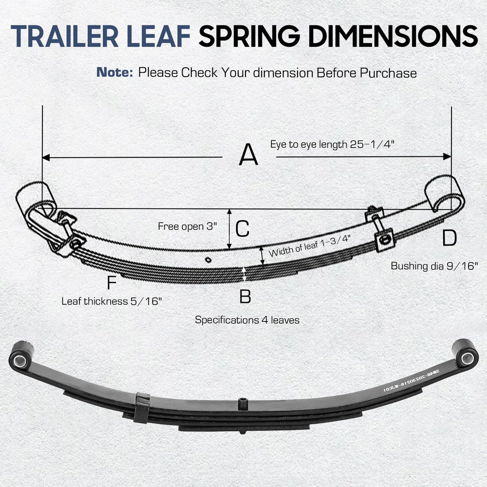 SEHNSUCHT SW4B replacement leaf spring supports trailer handling and reliability