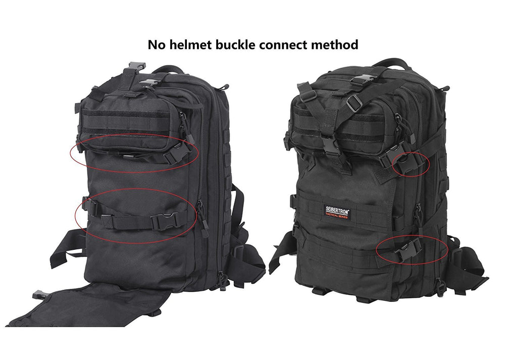 Seibertron MOLLE system backpack for modular gear attachment.