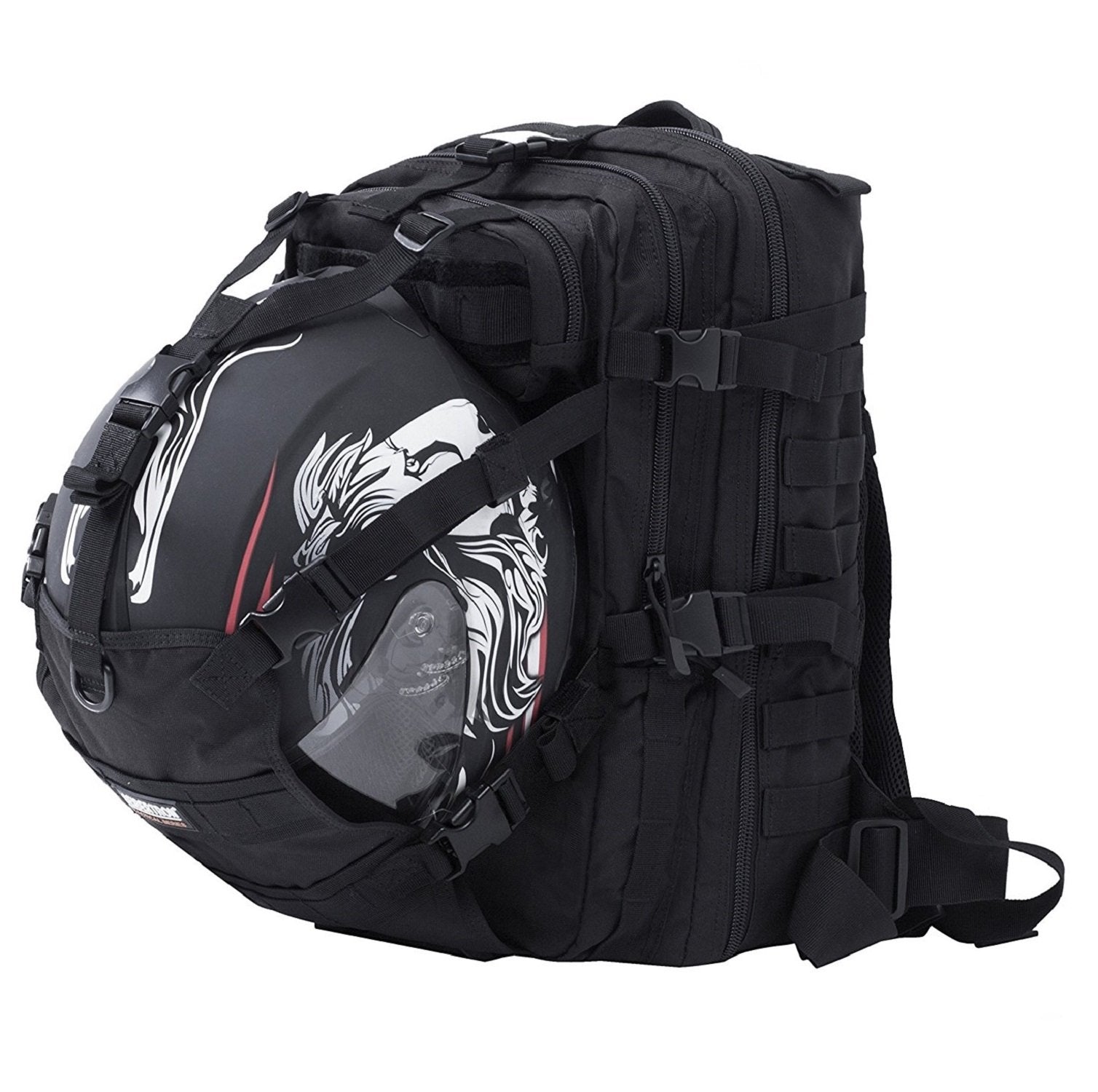 Seibertron waterproof MOLLE helmet holder showing secure gear storage for on-the-go use.