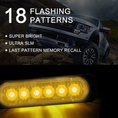 SEISSO amber strobe lights rear view for clear signaling