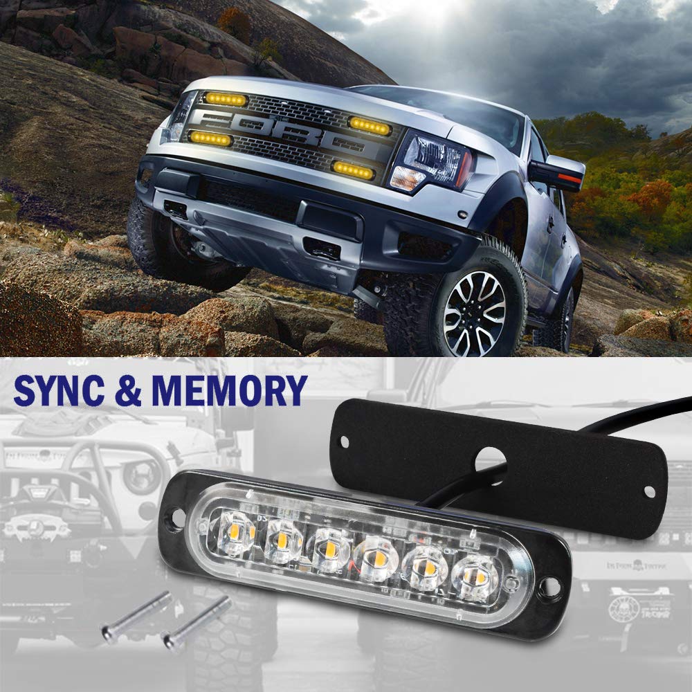 SEISSO amber strobe lights are waterproof and durable for all-weather use
