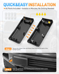 Sejaede F150 bumper end cap left close-up with secure snap-in fit
