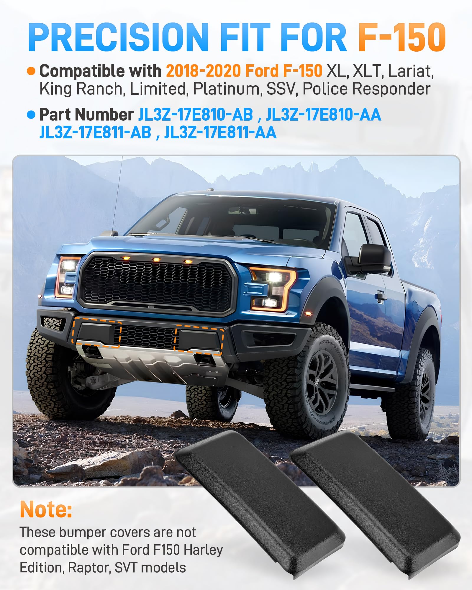 Sejaede F150 front bumper guard right insert for debris protection
