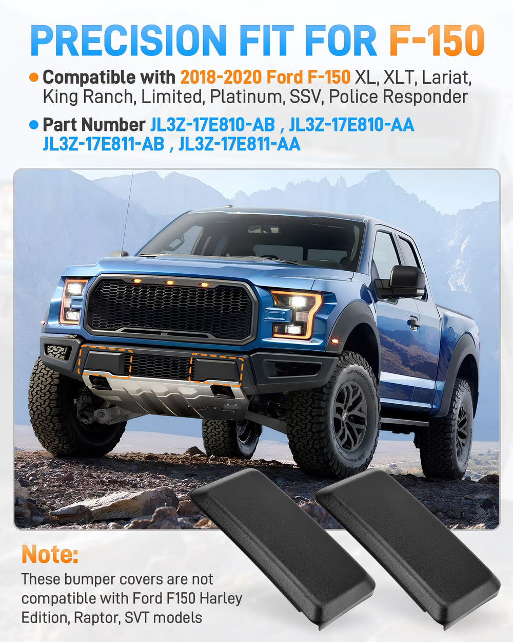 Sejaede F150 front bumper guard right insert for debris protection