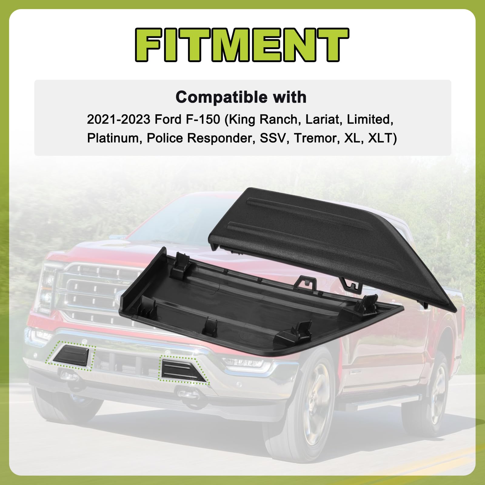 Sejaede F-150 right bumper guard in matte black for edge protection