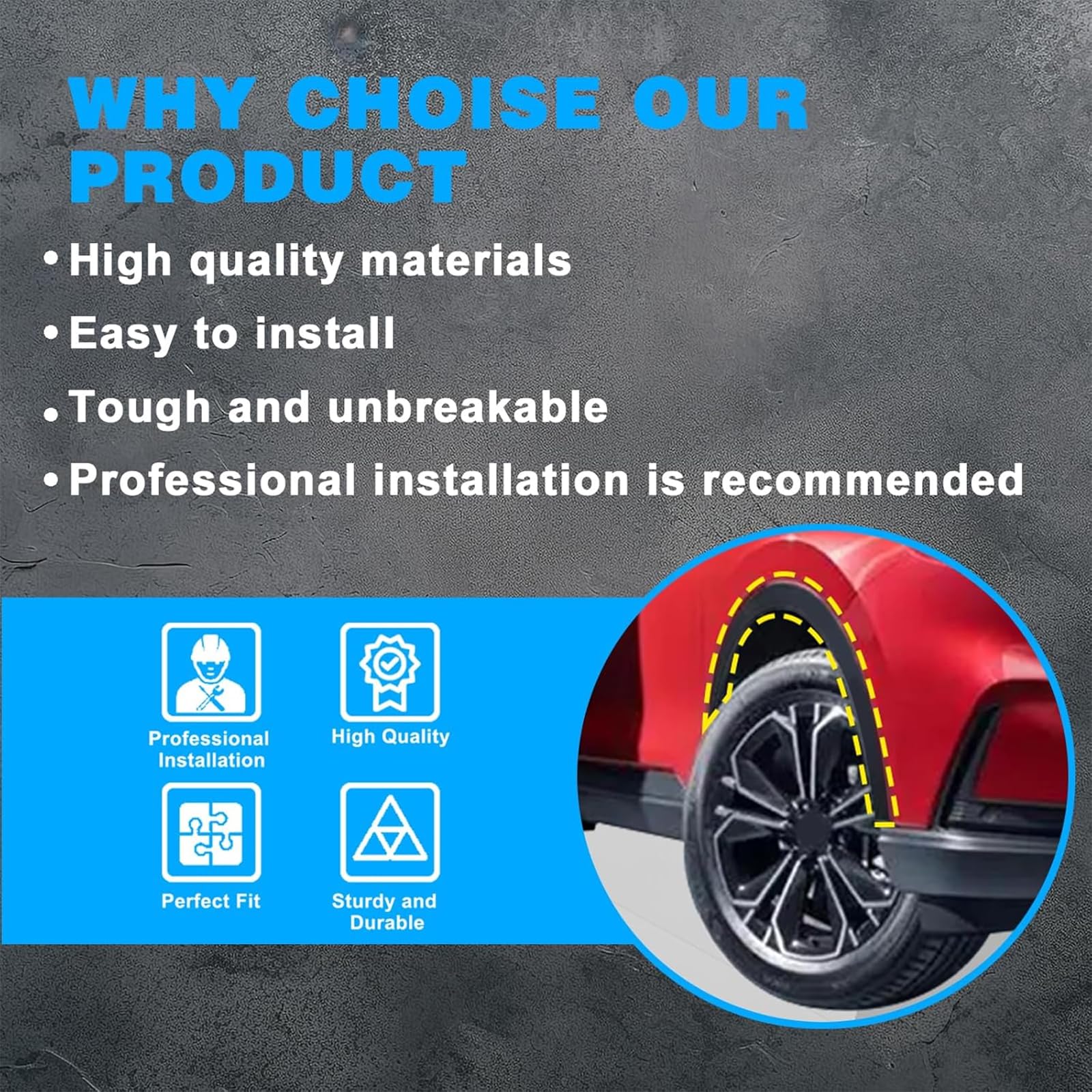 Sekeseauto durable fender trim for CR-V protects against debris and weather.