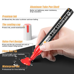 SELEAD 3mm medium tip enables precise lettering on tire surfaces