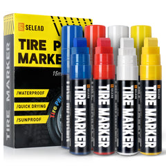 SELEAD jumbo tire marker white body for outdoor tire lettering and quick-dry ink.