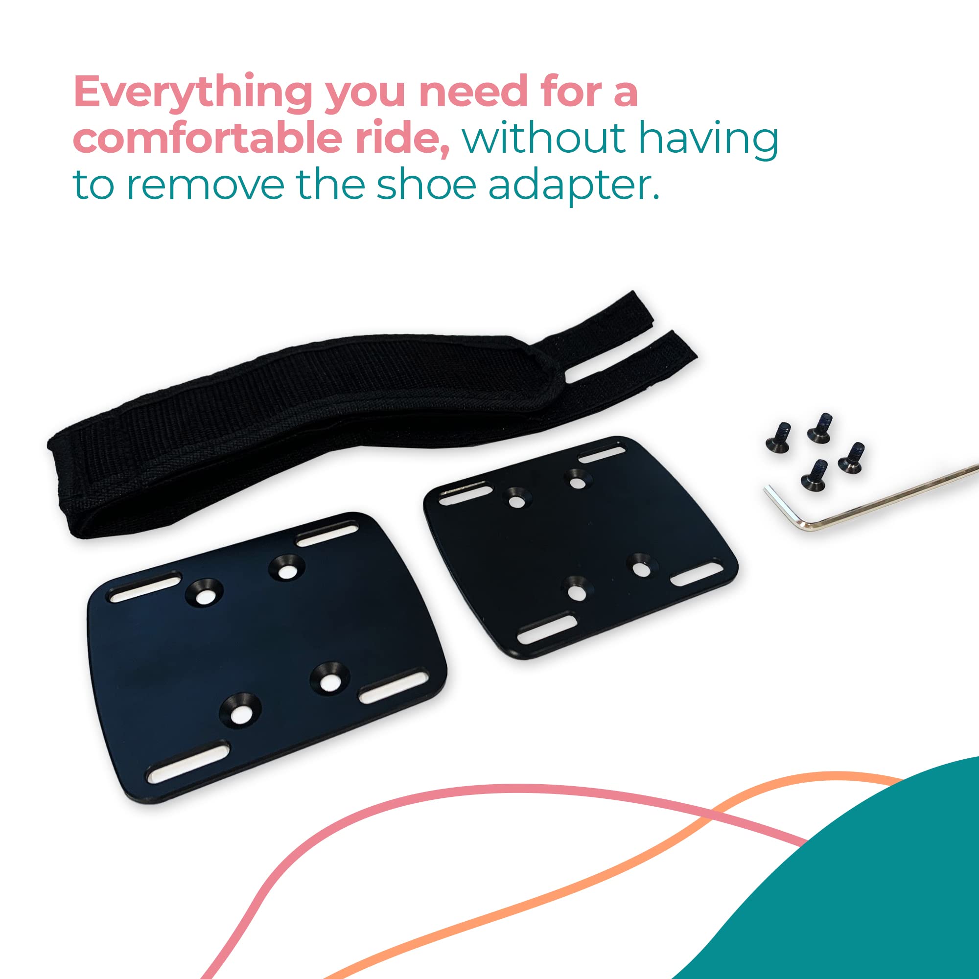 SELINA reinforced nylon strap ensures foot security during intense intervals