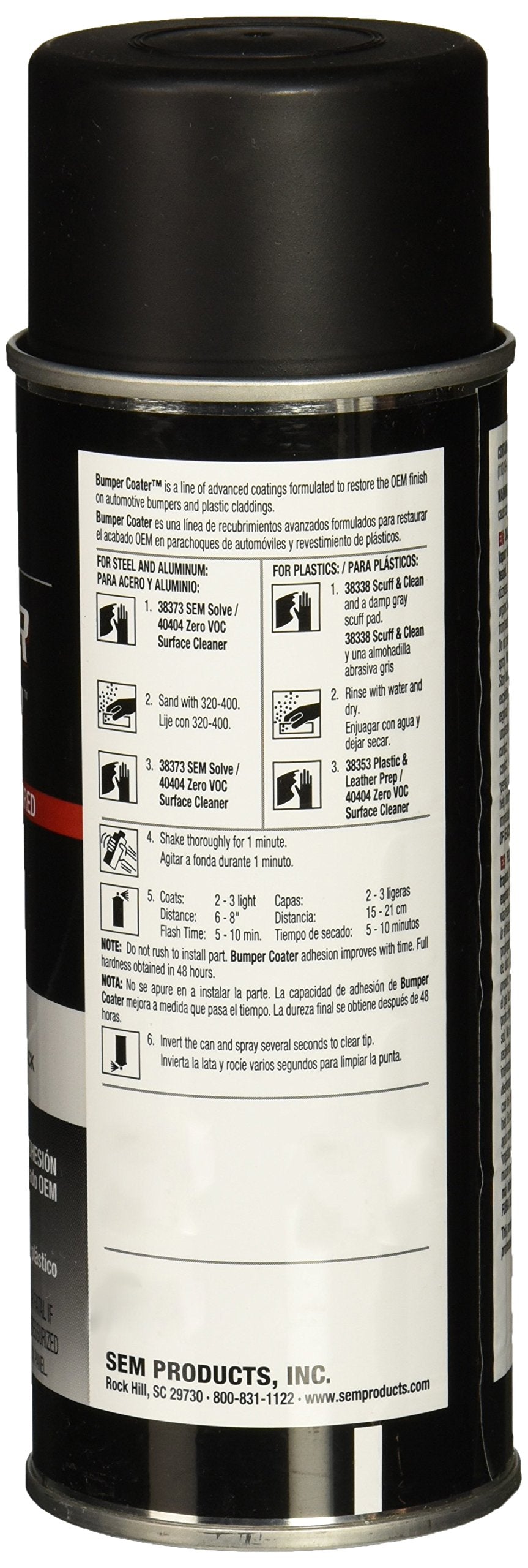 SEM 39103 spray nozzle demonstrates easy application for even bumper coverage.