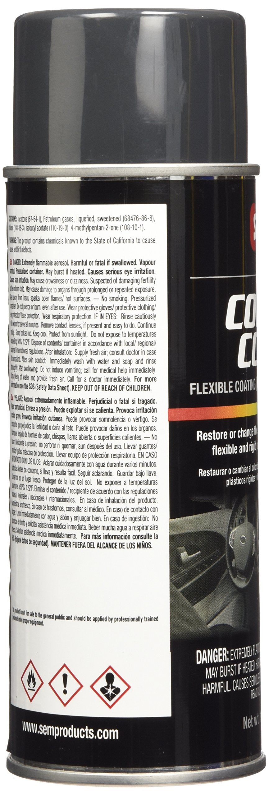 SEM Graphite Color Coat dried film offering lasting protection after cure.