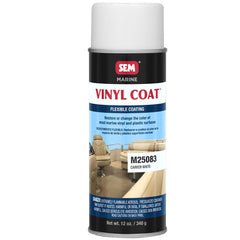 SEM M25083 Carver White spray can applying coating on marine vinyl