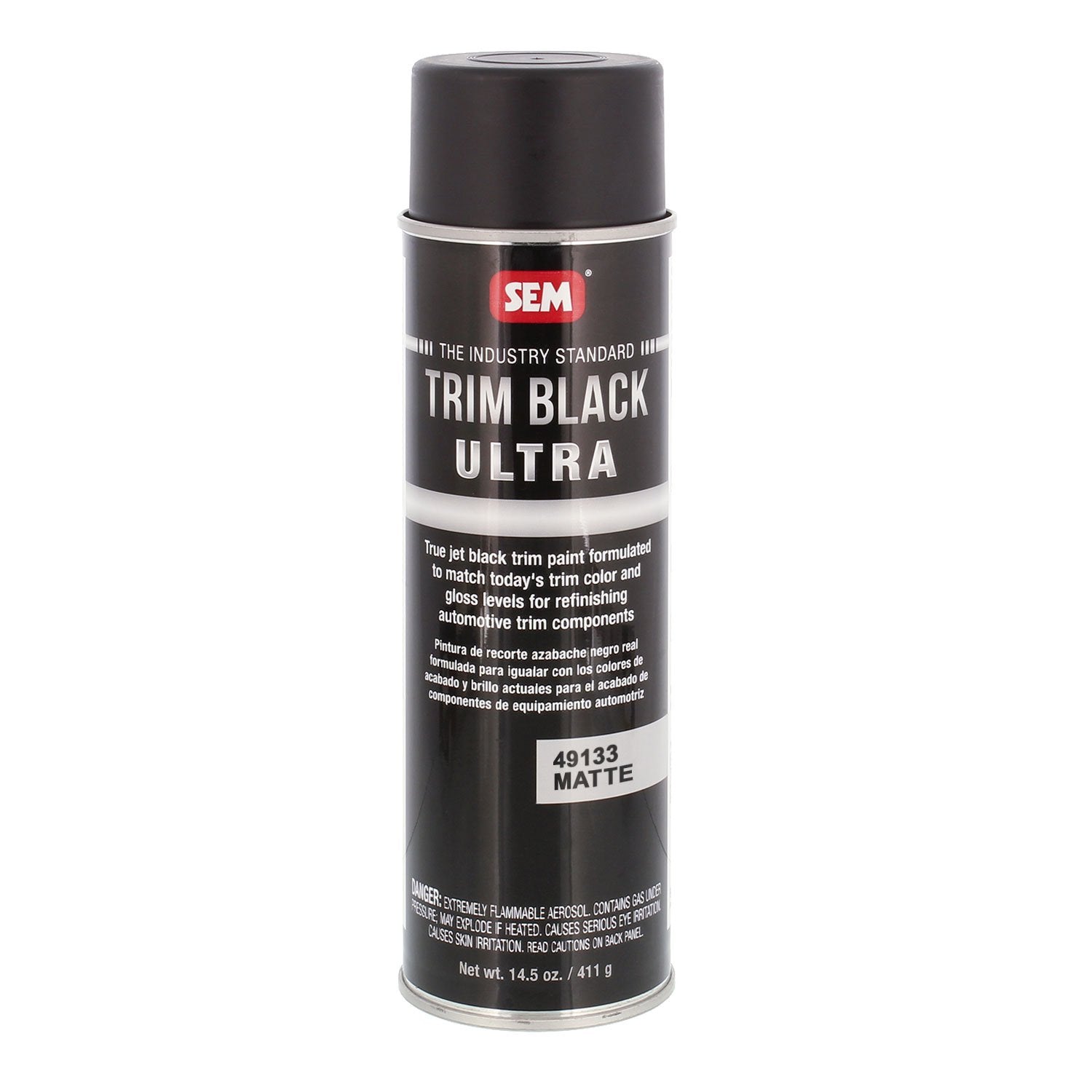 SEM Trim Black Ultra spray bottle delivers a jet-black OEM-like trim finish.