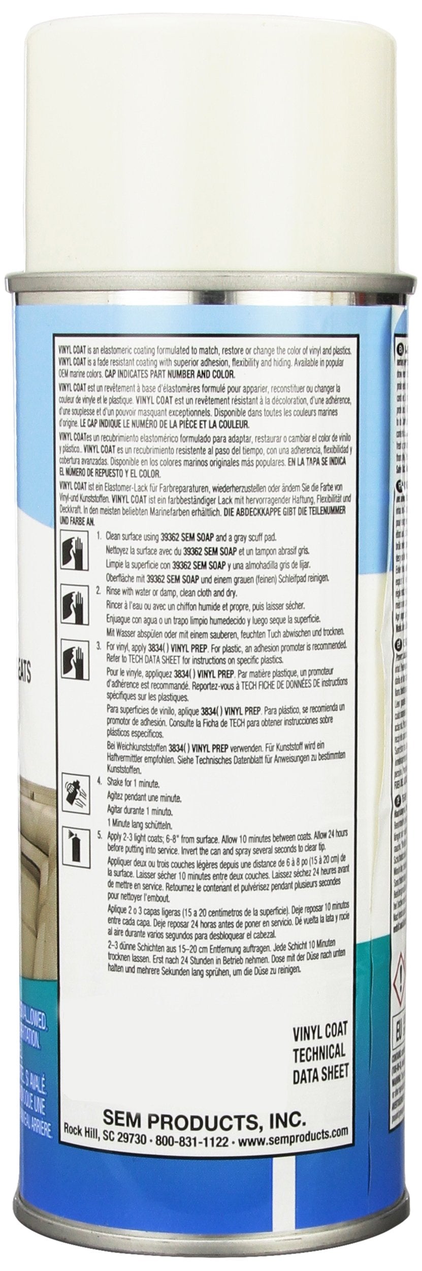 SEM Vinyl Coat Ranger White 12oz application demonstration on plastics for durable color change.