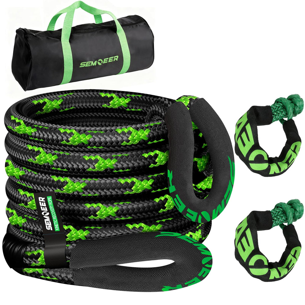 SEMOEER kinetic rope 30ft in action for off-road recovery