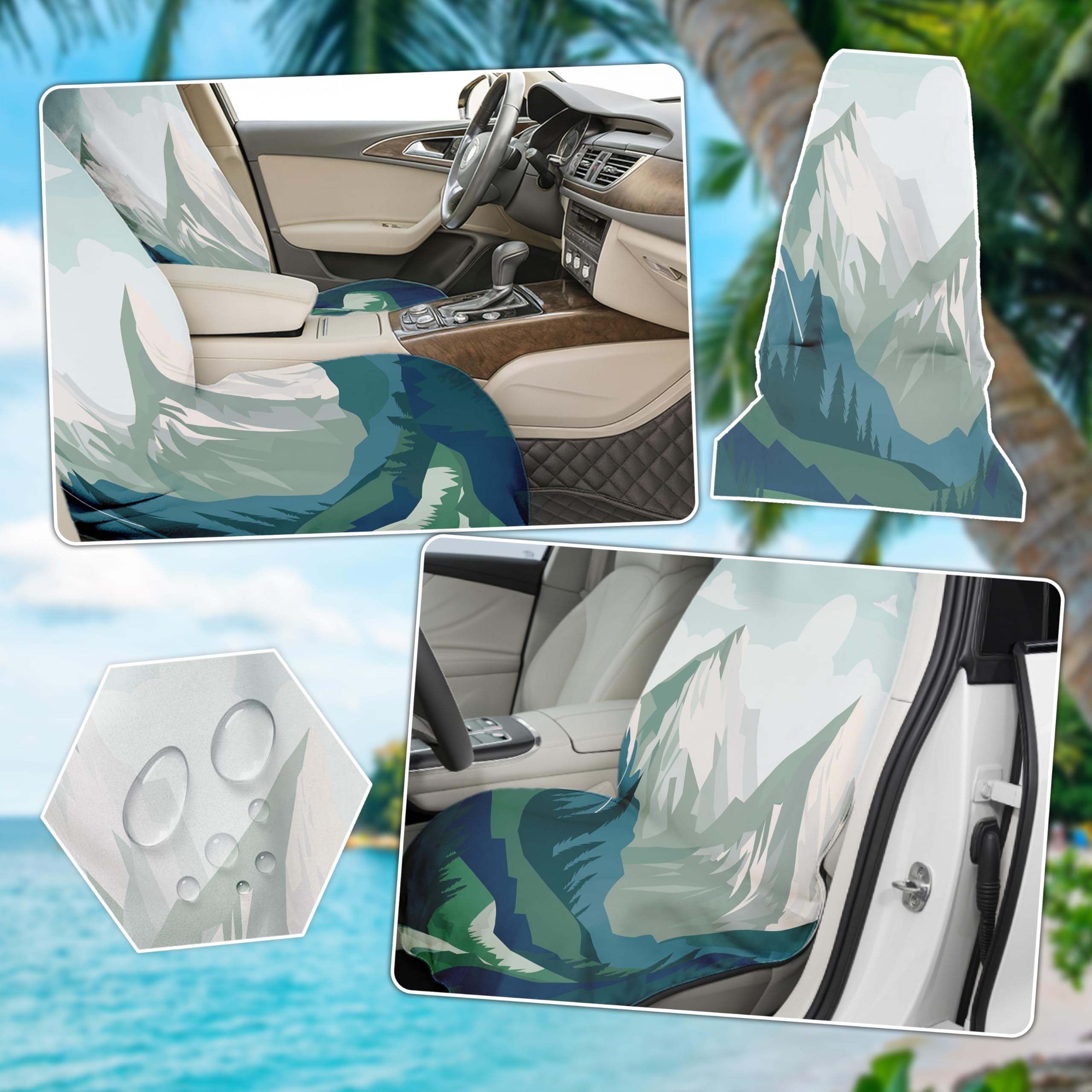Semtomn waterproof car seat cover protects upholstery from spills and sweat.