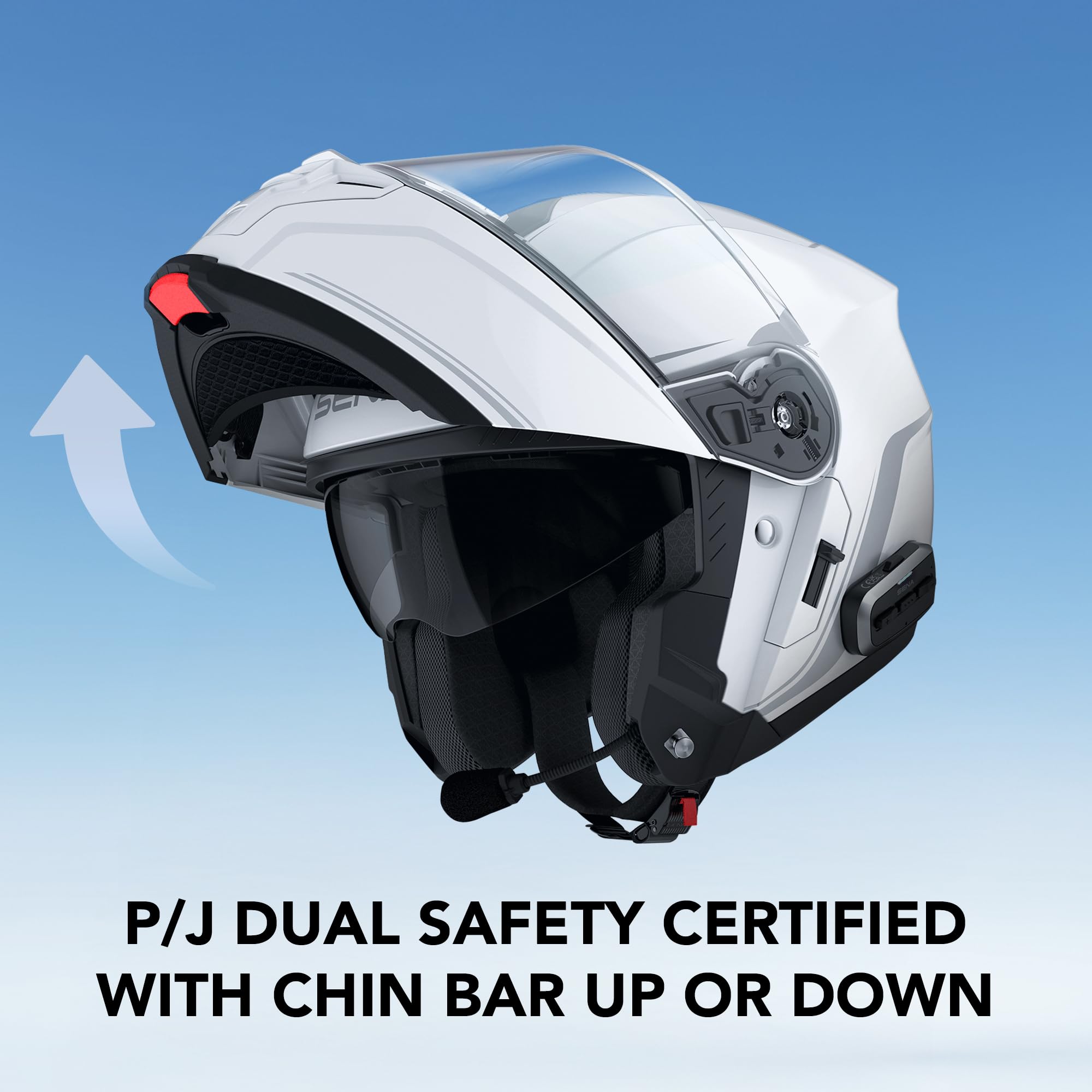 Sena OUTRUSH 2 side profile in matte black illustrating helmet aerodynamics and fit.