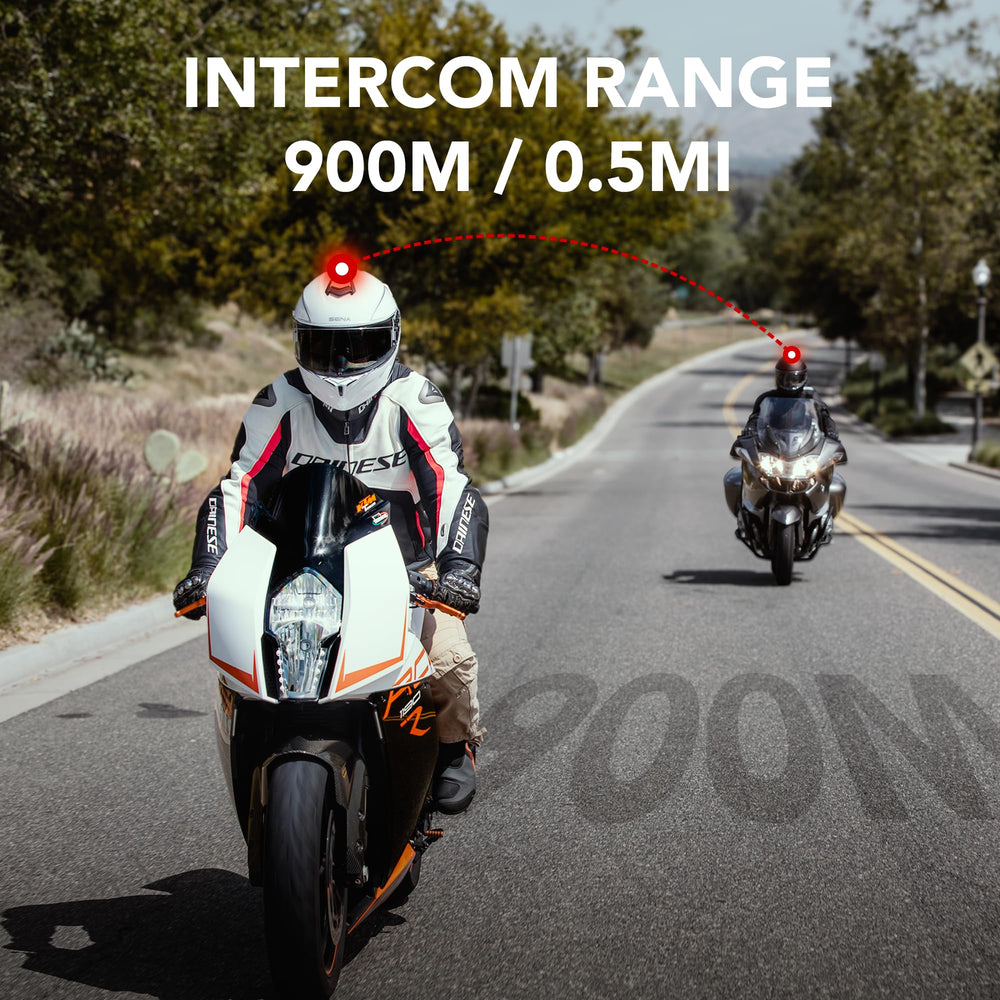 Sena Outrush R is DOT certified for safe daytime and night riding.