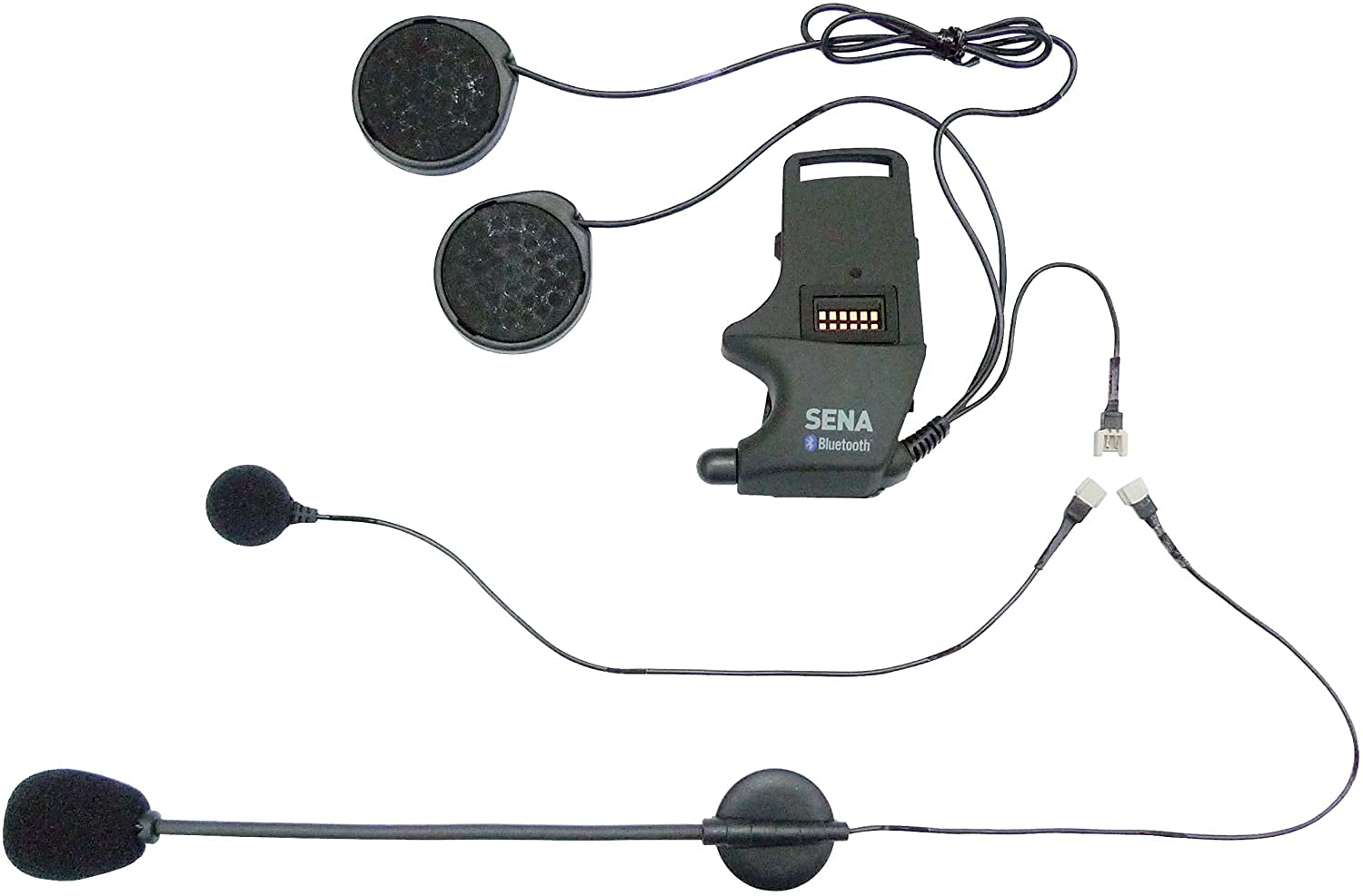 Sena SMH-A0302 boom microphone mounted for clear on-road voice capture