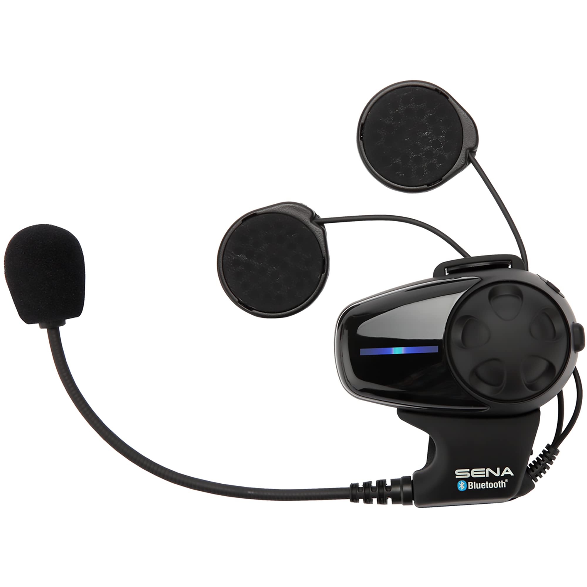 Sena SMH10-10 music sharing during intercom keeps riders in sync.