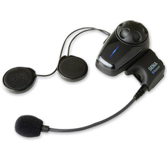 Sena SMH10-11 on a motorcycle helmet delivering clear music and GPS guidance.