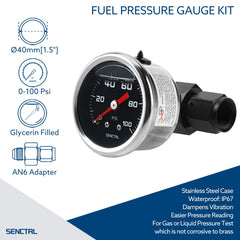 SENCTRL 6AN adapter fitting for secure fuel line connections