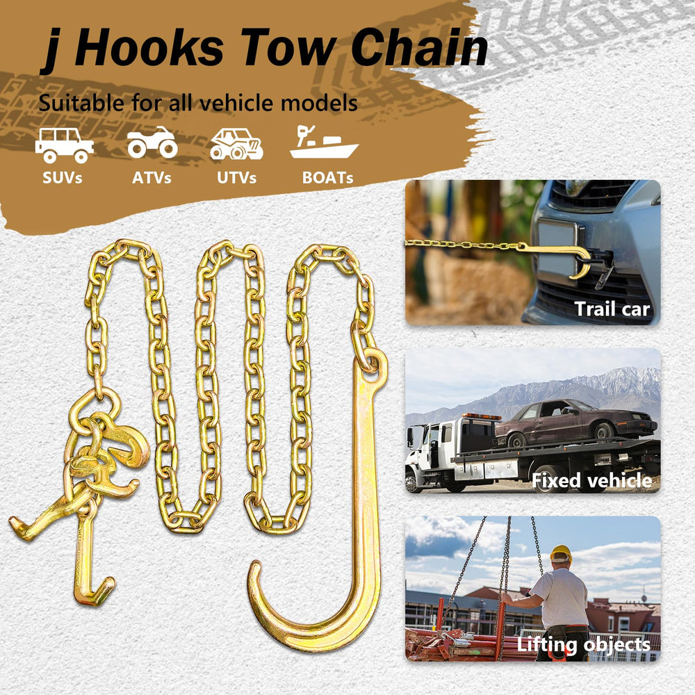 SENKEYFE G80 heavy-duty tow chain on site for secure binding