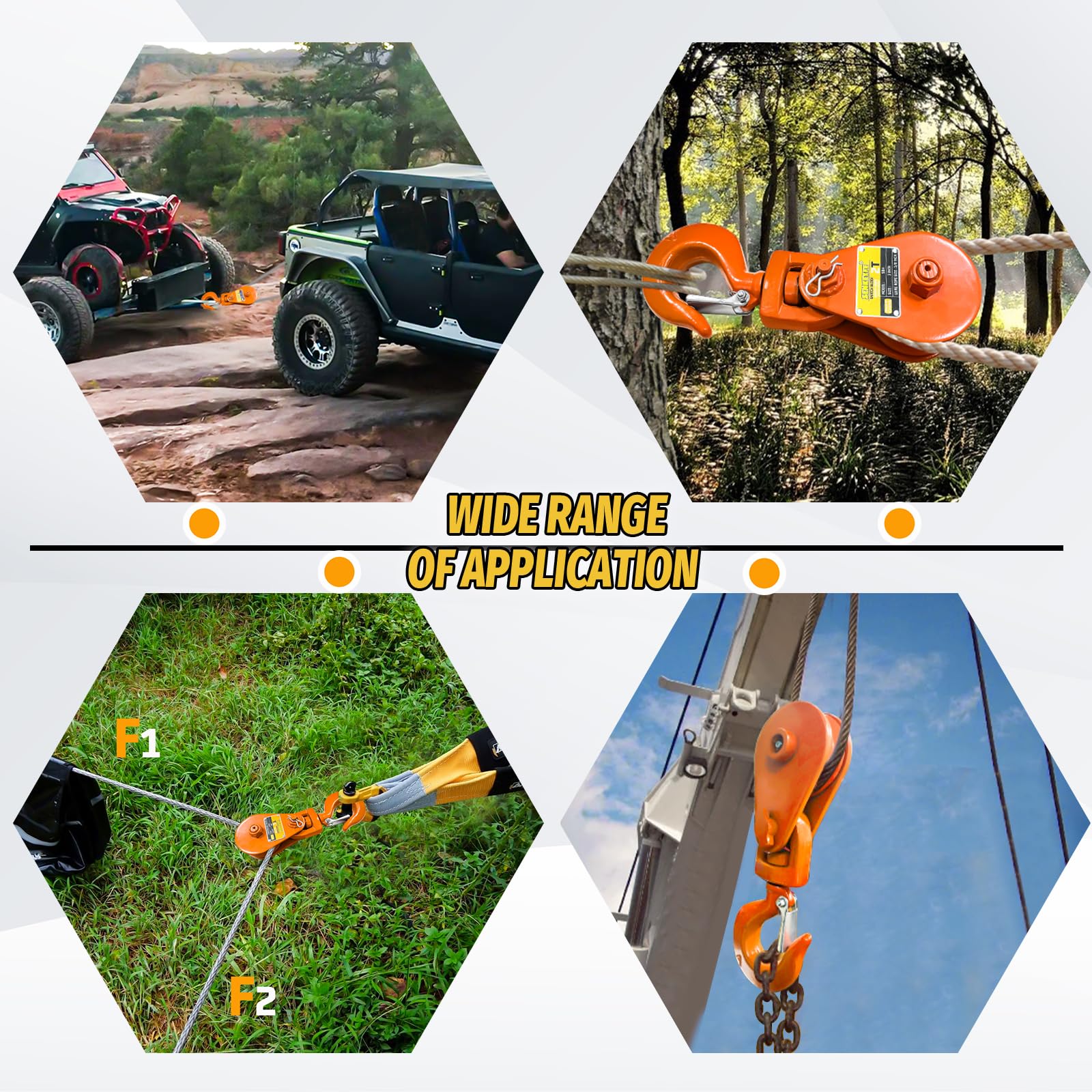 SENKEYFE Snatch Block with 2 ton capacity boosts winch reliability