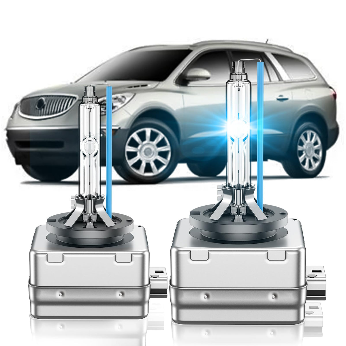 SENROBO D1S headlight bulbs two-pack for Buick Enclave, plug-and-play replacement