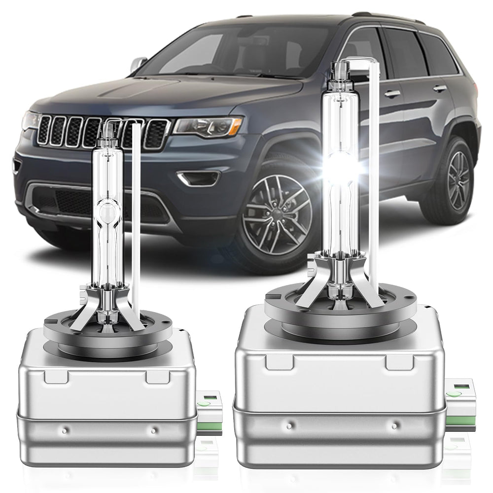 SENROBO D3S HID headlight bulb in Jeep Compass for brighter night visibility.