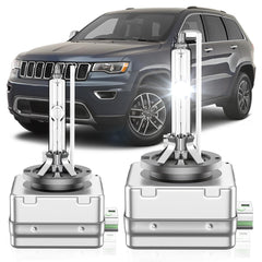SENROBO D3S HID headlight bulb in Jeep Compass for brighter night visibility.