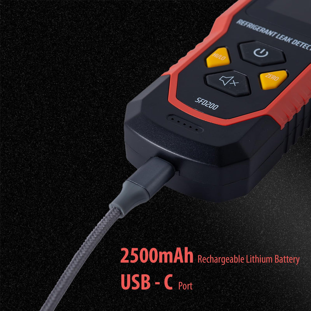 SENSYX SFD200 broad-range detection across halogen refrigerants.