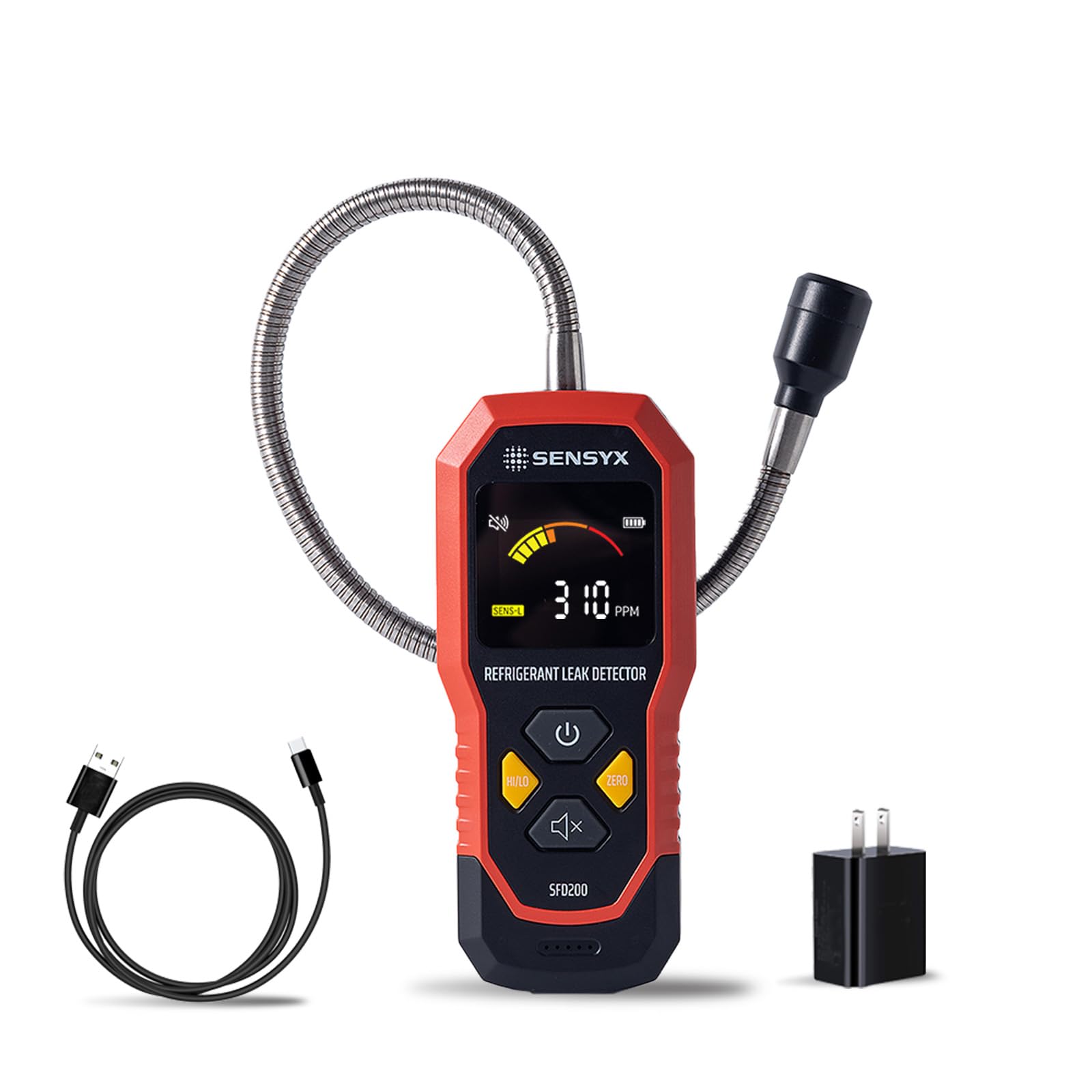 SENSYX SFD200 rechargeable battery with USB-C for cordless use.