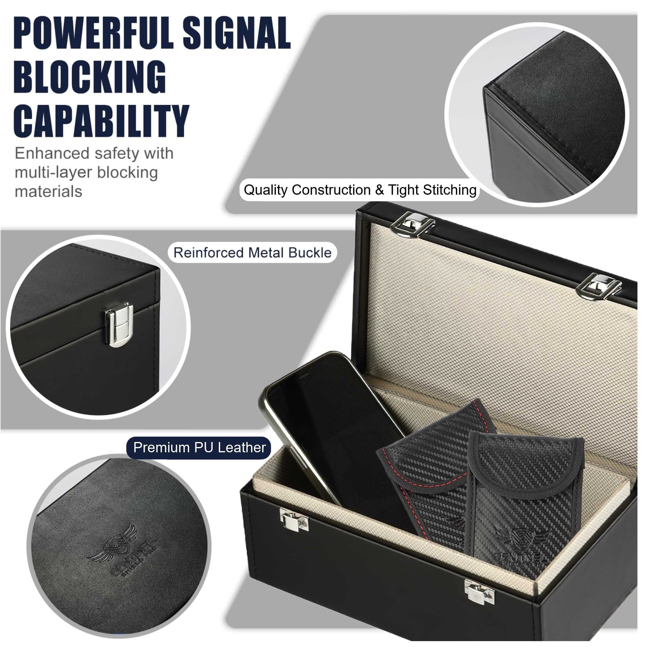 Sentinel Shield Pro faraday pouch black demonstrates portable RFID and key protection.