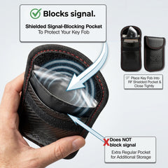 Sentinel Shield Pro faraday pouch gray for on-the-go signal blocking and travel security.