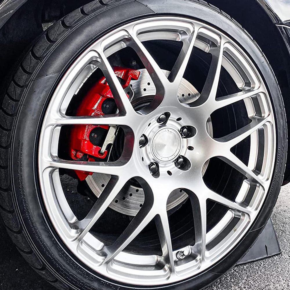 SENVEN red caliper paint brush application for smooth, even coating.