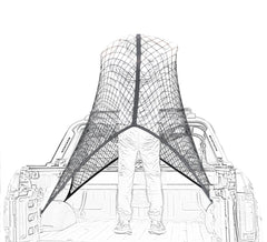 SENYAZON highly elastic cargo net securely holds items during transit.