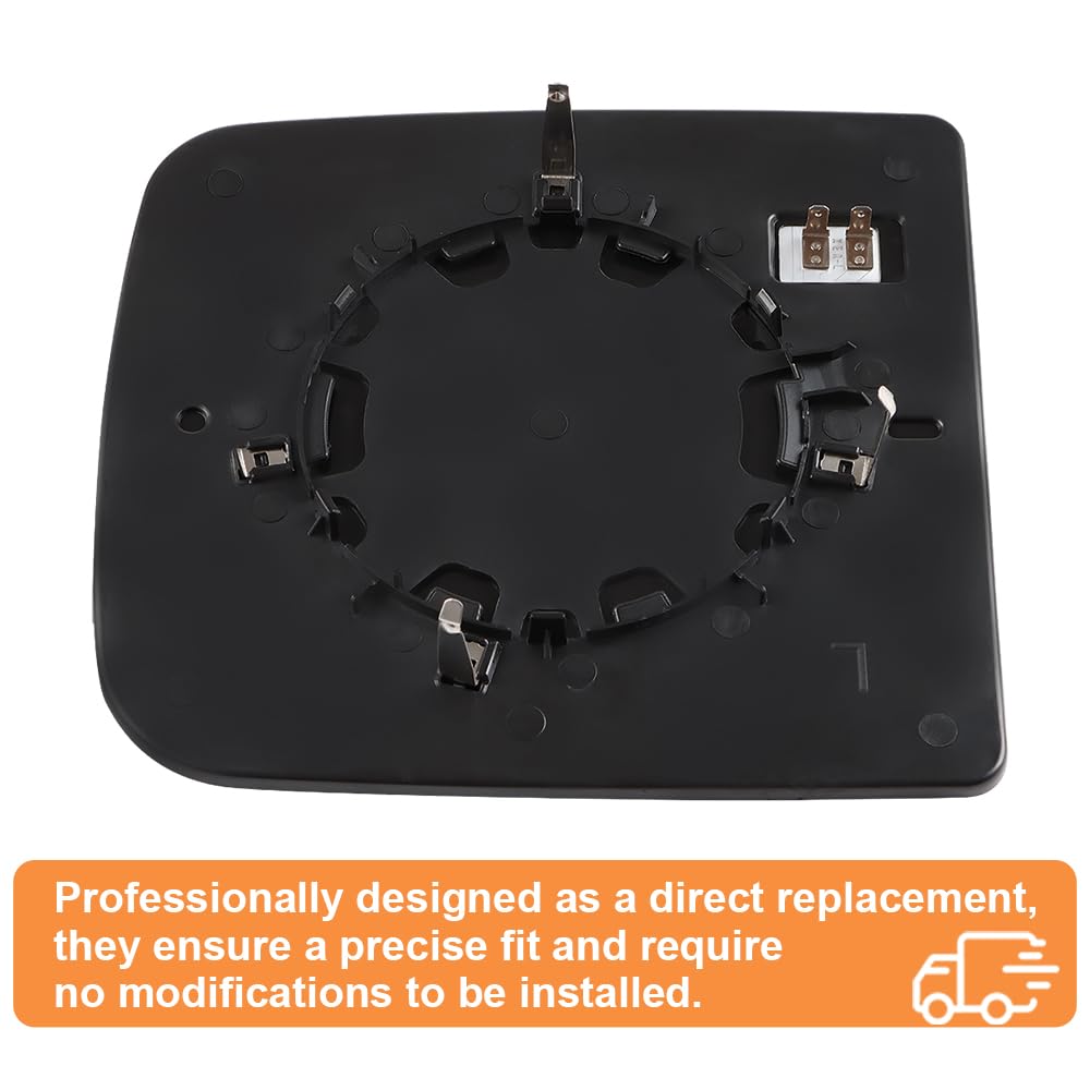 Senzeal metal clips provide stable attachment for the mirror glass.