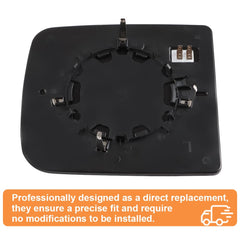 Senzeal metal clips provide stable attachment for the mirror glass.