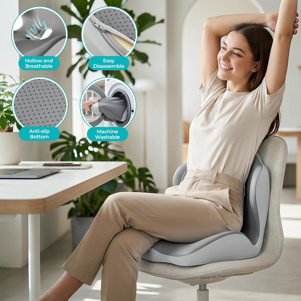 Serdyes trucker cushion adds 14.6-inch lumbar support for better visibility.