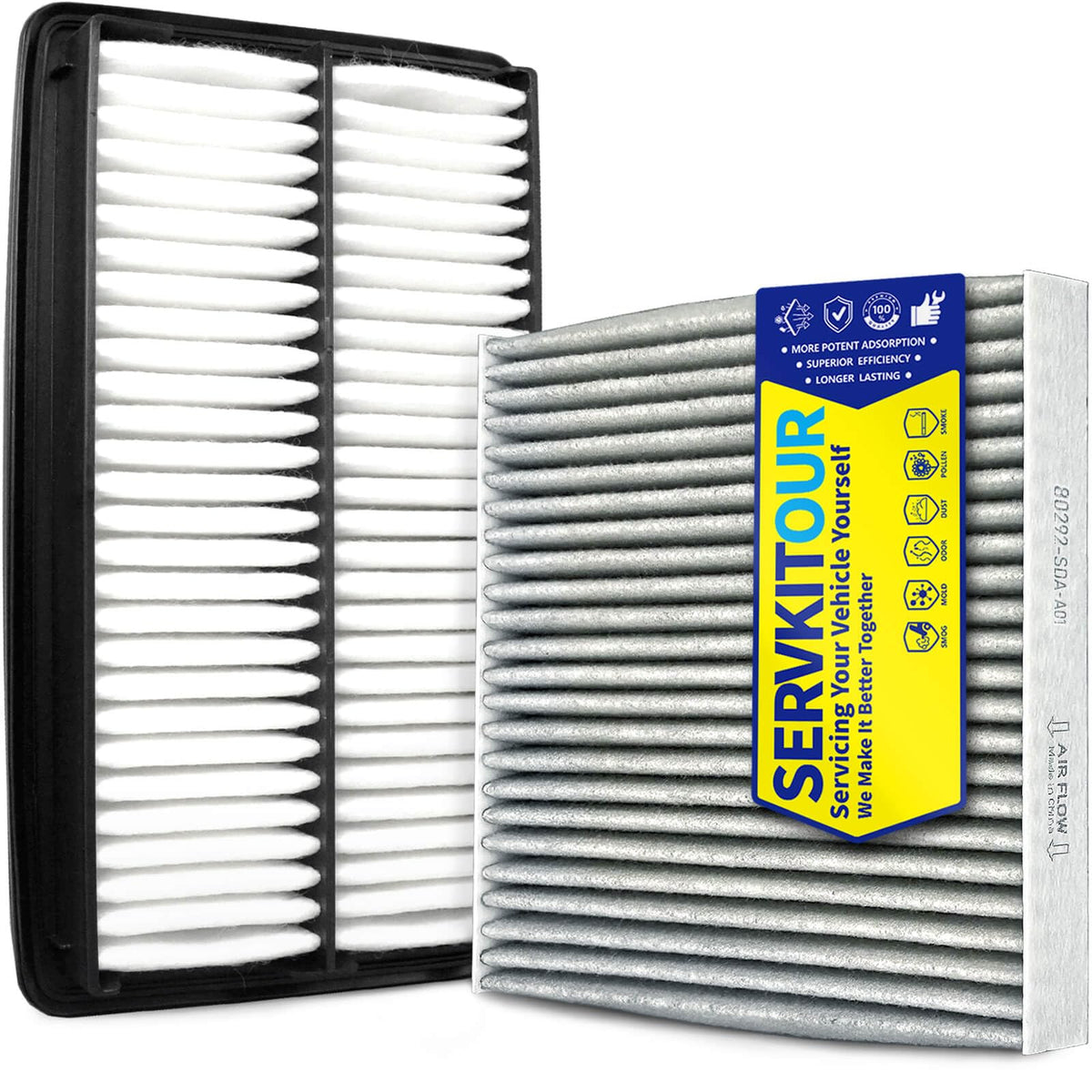 SERVKITOUR engine air filter for Pilot improves intake cleanliness and efficiency