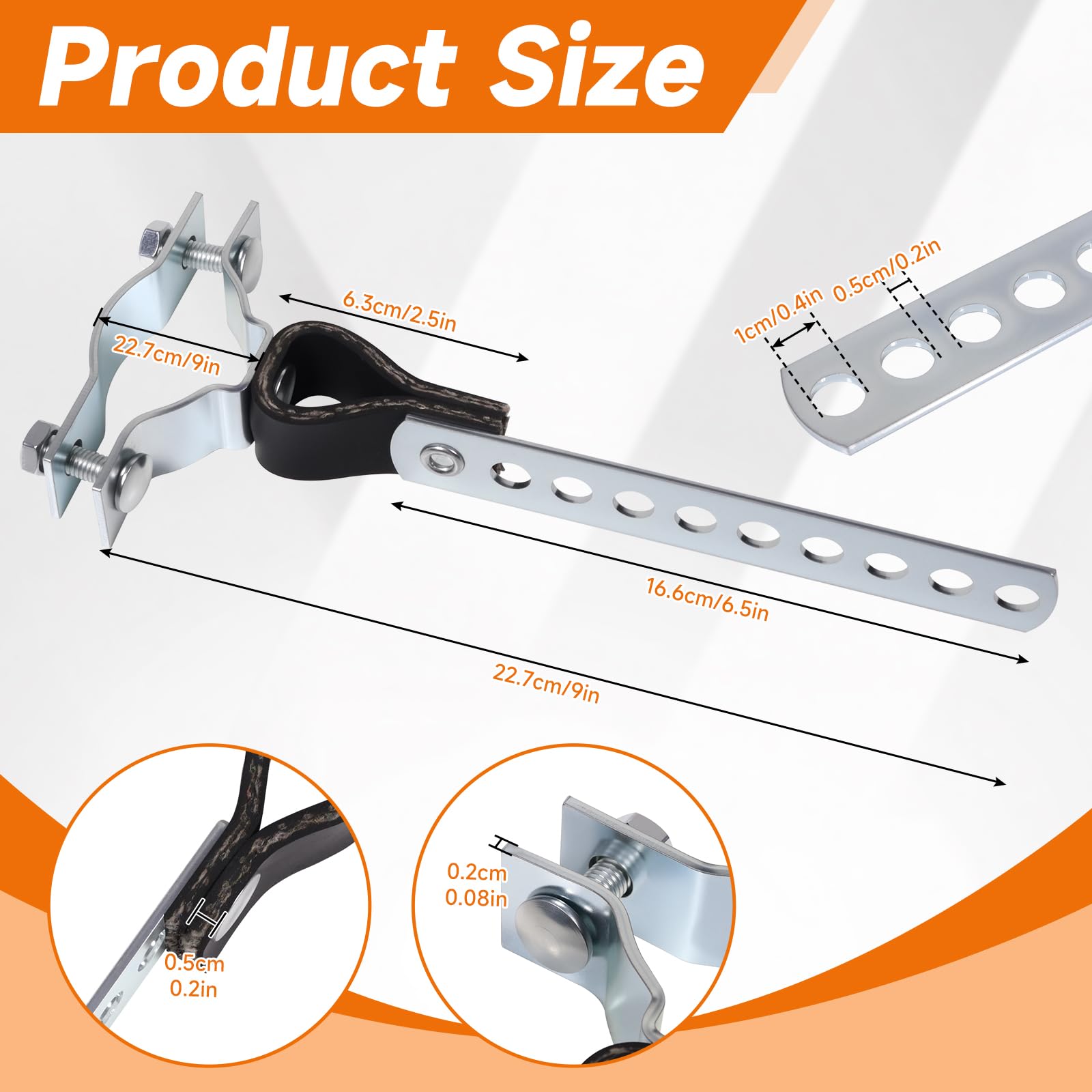 SeSicWe heavy-duty iron exhaust bracket built for rugged RV use.