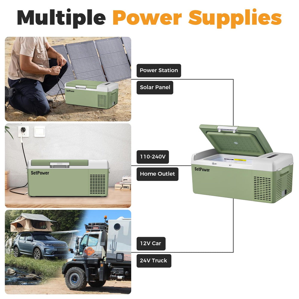 Setpower FC15 includes cup and umbrella holders for trips