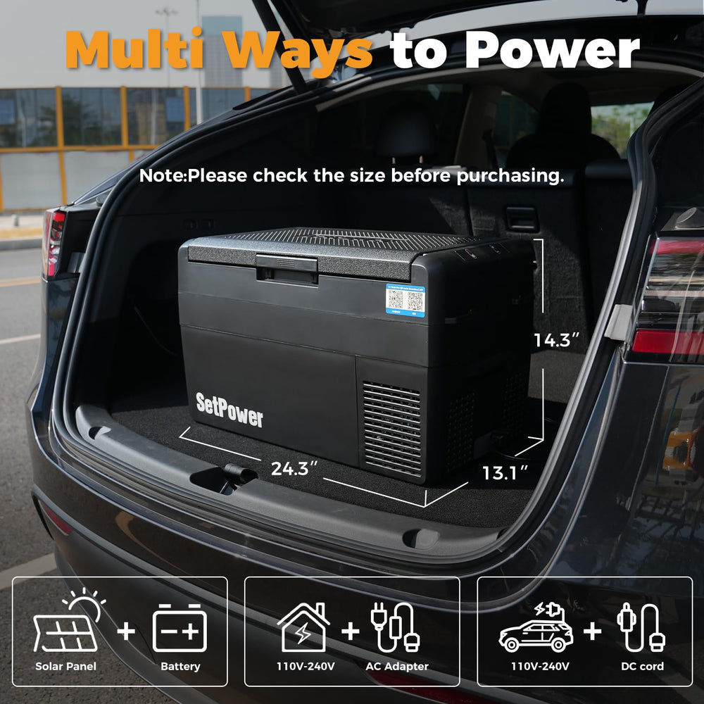 Setpower RF25 accessories included with cables and built-in ice pack