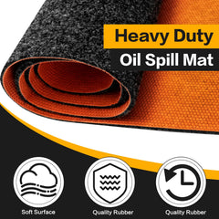 Seuqhck oil spill mat anti-slip design keeps tools secure.